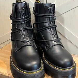 NWOT Dr Martens Jarrick II Boots Womens 7 Black Platform Zip Chunky Lace Up